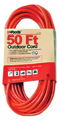 Outdoor Round Vinyl Extension Cords 50 ft