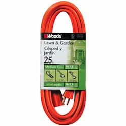 25FT Extension Cord, Triple Conductor