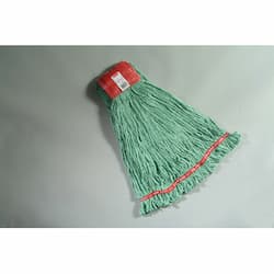 Green, Large Cotton/Synthetic Shrinkless Web Foot Wet Mop Head