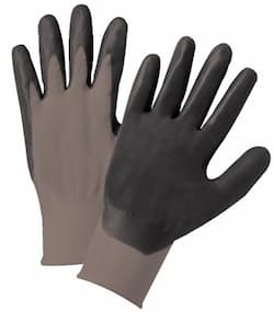 Medium Sized Gray/Black Nitrile Coated Gloves