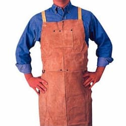 24" x 36" Golden Brown Leather Bib Apron