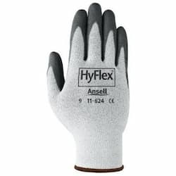 White/Gray HyFlex Foam Gloves Size 10