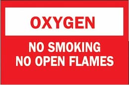 No Smoking No Open Flames Chemical & Hazardous Material Signs