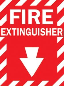 Health & Safety "Fire Extinguisher" Sign