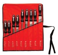 9 Piece File Set with Ergonomic Handle Pouched