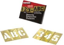 45 Piece Single Brass Stencil Letter And Number Set