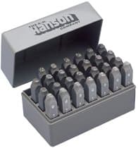 General 3/16 Purpose Letter Stam Standard Steel Hand Stamp Set