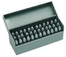 1/4 Inch Standard Steel A-Z & 0-8 Handheld Stamp, 33 Piece Set