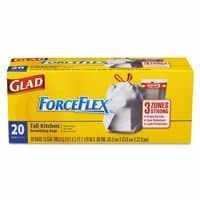 13 Gal. GLAD Tall Kitchen Drawsting Trash Bags w/ ForceFlex