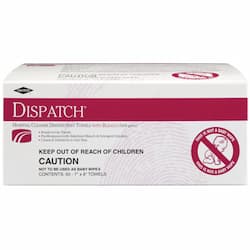 50 Count, Hospital Cleaner Disinfectant Towels With Bleach-7 x 8