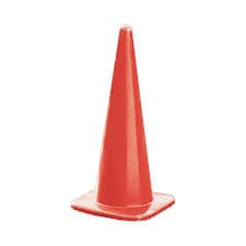 Orange 14.5" x 28" PVC Traffic Cone