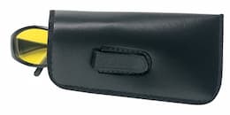 Lined Black Vinyl Large Open End Eyeglass Case