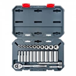 25 Piece 3/8" Drive Standard & Deep Socket Set