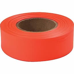 1" x 200' Fluorescent Glo-Orange Flagging Tape