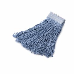 Blue, 16-oz Synthetic Wet Mop Heads-5-in Blue Headband