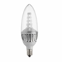 4.5W 2700K Candelabra Bulb, Blunt Tip, Dimmable, Energy Star-Rated