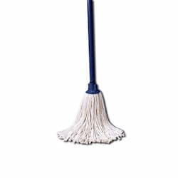 White, 4 Count 8 Oz White Cotton Mop Head With 46-Inch Handle Combination