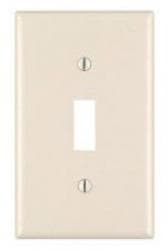 GP 1 Gang Plastic Toggle Switch Wall Plate-Mid Size, Almond