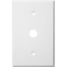1 Gang Cable Wall Plate-White
