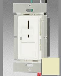 600W Ivory 3 Way Slide Dimmer W/Push Switch