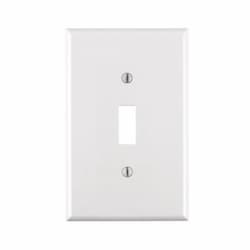 1-Gang Toggle Switch Wall Plate, White