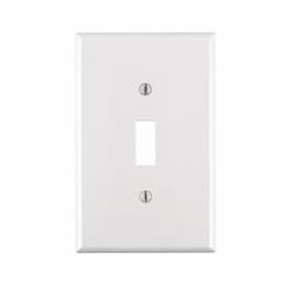 1-Gang Toggle Switch Wall Plate, White