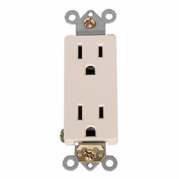 20 Amp Decora Duplex Receptacle Outlet, Almond