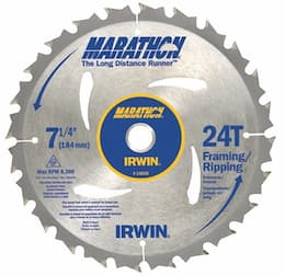 7-1/4" 24 Teeth Marathon Circular Saw Blade