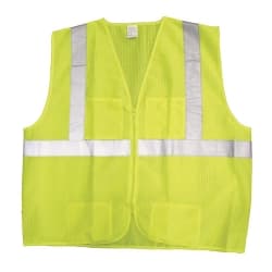 Lime and Silver Colored, JACKSON SAFETY ANSI Class 2 Deluxe Safety Vest-XL/XXL