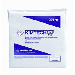 White, 100 Count Flat KIMTECH PURE W5 Dry Wipers-9 x 9