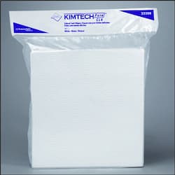 White, 100 Count Flat KIMTECH PURE W4 Dry Wipers-9 x 9