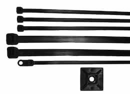 11-IN Black UV Weather Resistant Cable Zip Ties