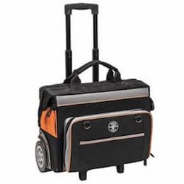 Black Tradesman Pro Organizer Rolling Tool Bag, 24 Pockets 