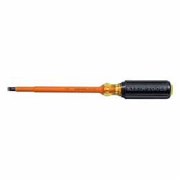 Insulated Screwdriver - 1/4'' Cabinet Tip, 7'' Round Shank