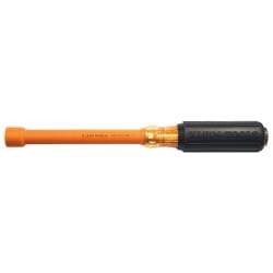 Klein Tools 9/16'' Insulated Nut Driver, Cushion-Grip, 6'' Hollow Shaft