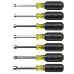 7-Piece Metric Nut Driver Set, Cushion Grip, 3'' Shafts