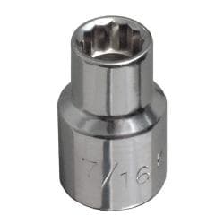 1/2-Inch Drive 7/16'' Standard 12-Point Socket