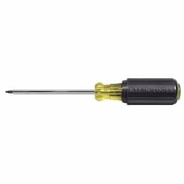 #3 Square-Recess Tip Screwdriver, 4'' Round-Shank