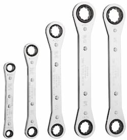 5-Piece Ratcheting Box Wrench Set