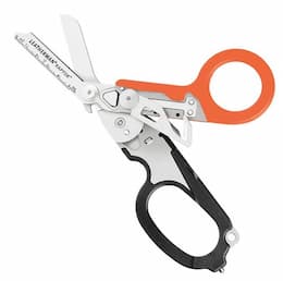 Stainless Steel Raptor Multi-Tool with Black-Orange Handle and Utility Sheath