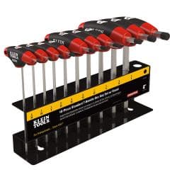 10-Piece SAE Journeyman T-Handle Hex Keys Set with Stand