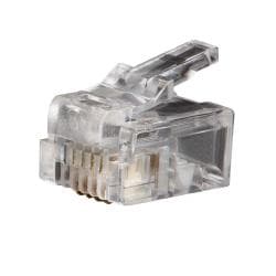 Telephone Plug - RJ11 - 6P4C, 25-Pack