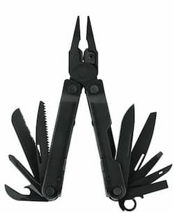 Black Oxide Rebar Multi-Tool with a Black Molle Sheath