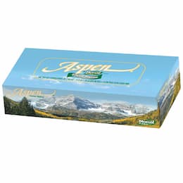 White, 144 Count 2-Ply Aspen 100% Recycled Facial Tissue