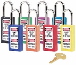 Yellow No. 410 & 411 Lightweight Xenoy Safety Lockout Padlock