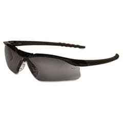 Dallas Wraparound Safety Glasses, Black Frame, Gray Lens