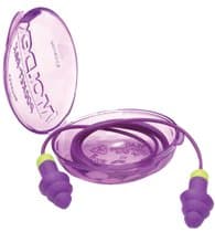 27 DB Reusable Purple Rockets Cord Earplugs - 27 dB