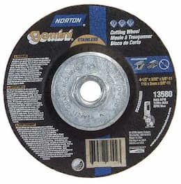 Norton 4.5" X .045" X .625" Type 27 Gemini RightCut Depressed Center Wheel