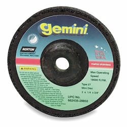 4.5" Diameter Type 27 Gemeni Cut Off Wheel