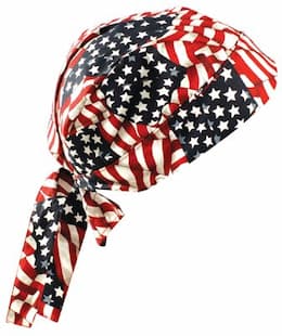 One Size Wavy Flag Tuff Nougies Regular Tie Hats